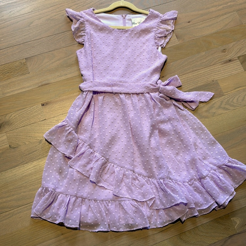 Rare Editions Lavender Ruffle Dress